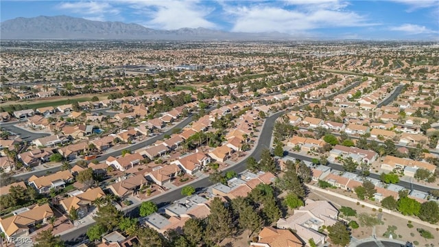 9513 Yucca Blossom Dr, Las Vegas, NV 89134 - aerial view of property's location with mountains