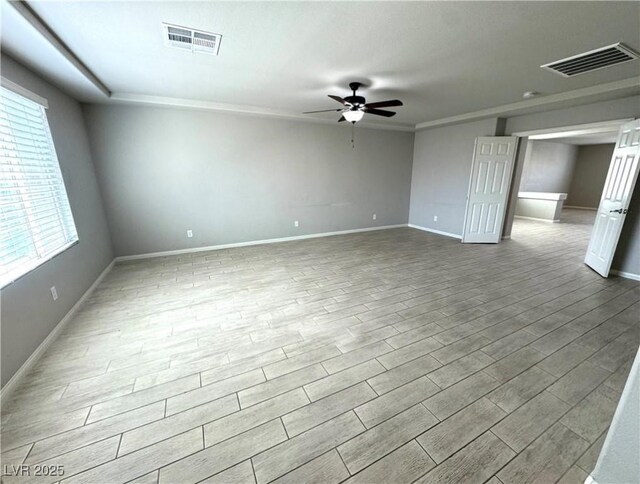 9876 Parador Cellars Ct, Las Vegas, NV 89141 - empty room with a ceiling fan and wood finished floors