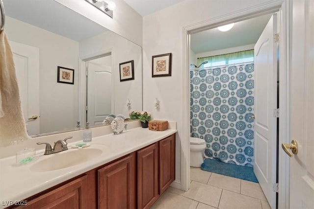 8550 Little Fox St, Las Vegas, NV 89123 - full bathroom featuring vanity, curtained shower, and tile patterned flooring