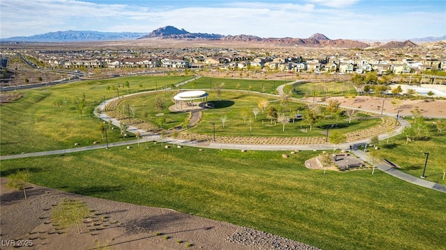 827 Klamath Springs St, Henderson, NV 89011 - aerial view of property and surrounding area with nearby suburban area and a mountainous background
