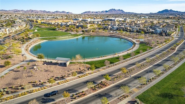 827 Klamath Springs St, Henderson, NV 89011 - aerial view of residential area with a water and mountain view