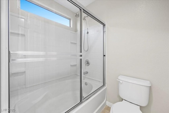 6460 Raven Hall St, North Las Vegas, NV 89084 - bathroom with toilet and shower / bath combination with glass door