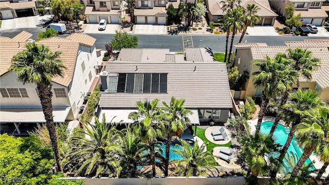 1509 Winslow St, Las Vegas, NV 89117 - aerial view of residential area featuring a pool
