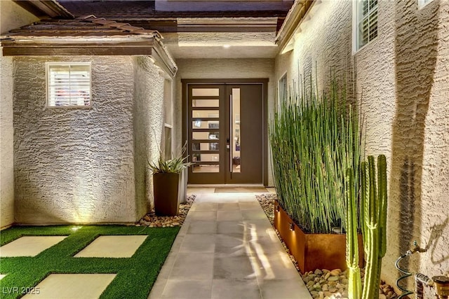 1509 Winslow St, Las Vegas, NV 89117 - entrance to property with french doors and stucco siding