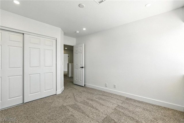 2105 Madagascar Ln, Las Vegas, NV 89117 - unfurnished bedroom with carpet floors, recessed lighting, and a closet