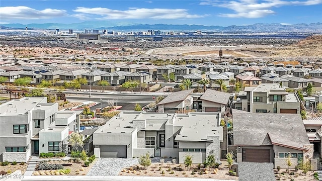 818 Calluna St, Las Vegas, NV 89138 - aerial view of residential area with a mountainous background