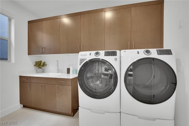 818 Calluna St, Las Vegas, NV 89138 - washroom featuring washing machine and clothes dryer and cabinet space