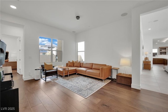 818 Calluna St, Las Vegas, NV 89138 - living room featuring wood finished floors and recessed lighting