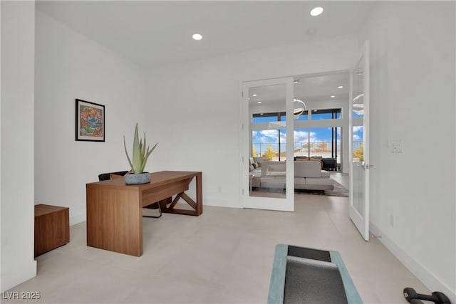 818 Calluna St, Las Vegas, NV 89138 - office space with french doors and recessed lighting
