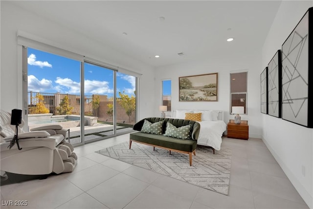 818 Calluna St, Las Vegas, NV 89138 - living room with recessed lighting and light tile patterned flooring
