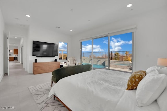 818 Calluna St, Las Vegas, NV 89138 - bedroom with access to outside and recessed lighting