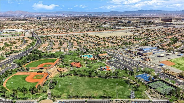 818 Calluna St, Las Vegas, NV 89138 - aerial view of property's location with mountains