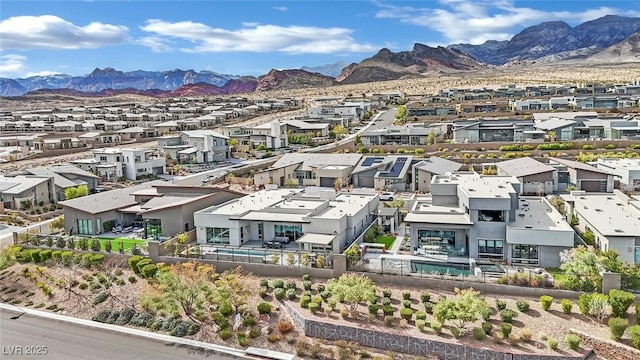 818 Calluna St, Las Vegas, NV 89138 - aerial view of residential area featuring a mountainous background