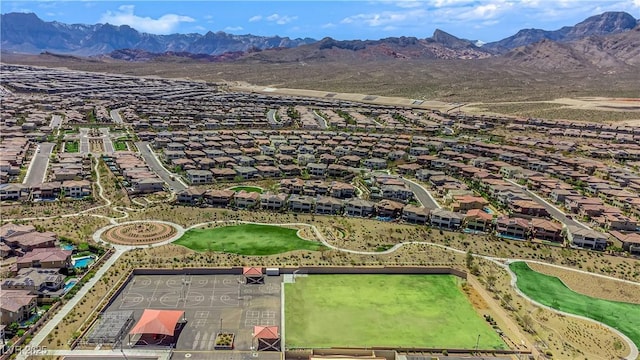 818 Calluna St, Las Vegas, NV 89138 - aerial view of residential area featuring a mountain backdrop
