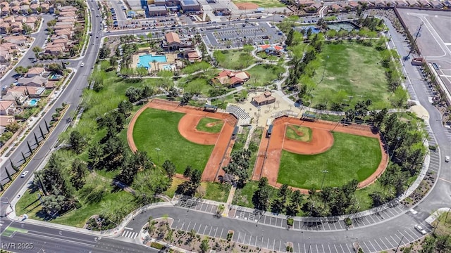 818 Calluna St, Las Vegas, NV 89138 - aerial overview of property's location with a pool