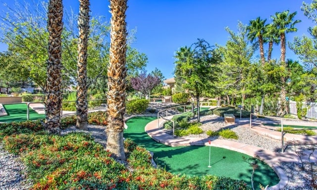 9704 Brawley Dr, Las Vegas, NV 89134 - view of property's community featuring a putting green