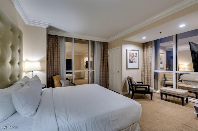 135 E Harmon Ave Unit 2821, Las Vegas, NV 89109 - carpeted bedroom with ornamental molding