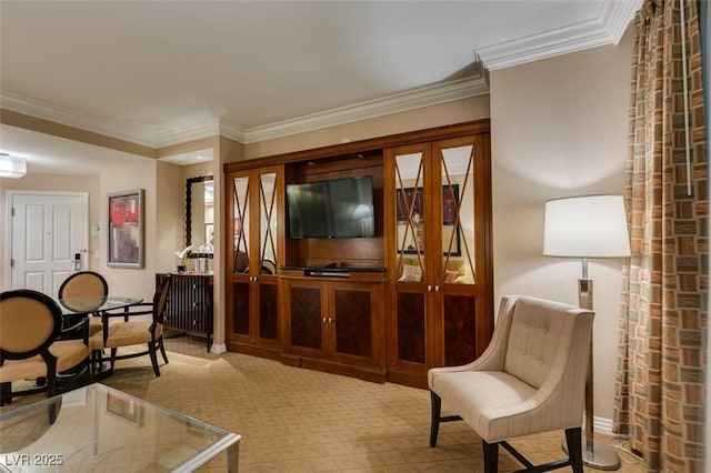 135 E Harmon Ave Unit 2821, Las Vegas, NV 89109 - living area with ornamental molding and carpet