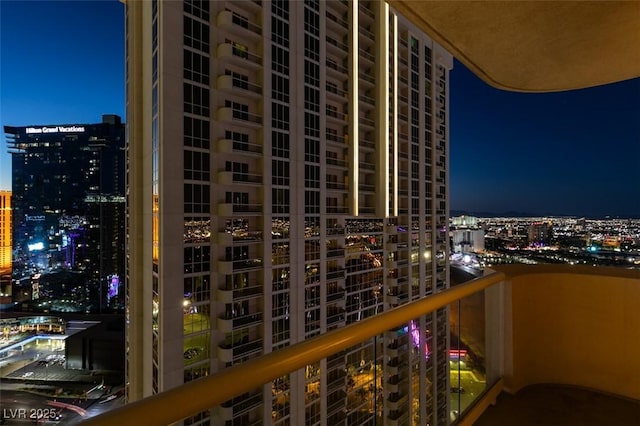135 E Harmon Ave Unit 2821, Las Vegas, NV 89109 - balcony at night featuring a view of city lights