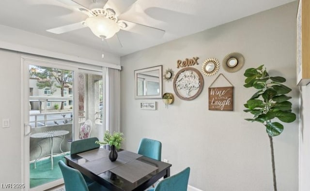 3145 E Flamingo Rd Unit 1045, Las Vegas, NV 89121 - dining room with a ceiling fan