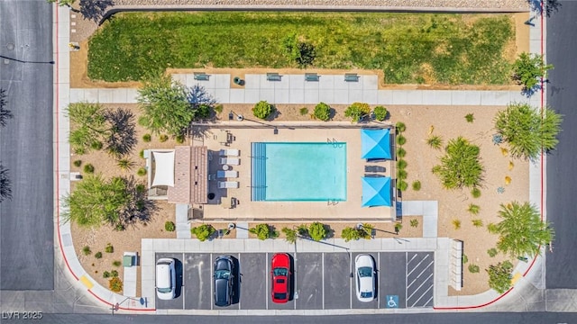527 Clearsable Ave, Henderson, NV 89044 - drone / aerial view of a pool