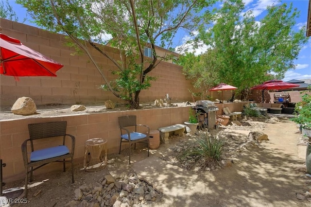 6713 Guidestar St, North Las Vegas, NV 89084 - view of patio with area for grilling