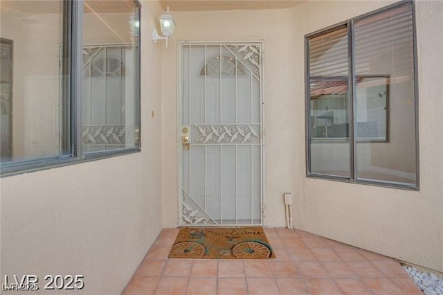 2723 Seabridge Dr, Las Vegas, NV 89121 - property entrance with stucco siding
