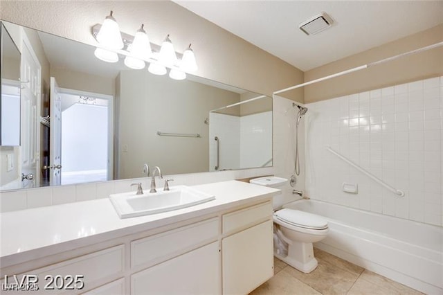 2723 Seabridge Dr, Las Vegas, NV 89121 - bathroom featuring shower / bath combination, vanity, and tile patterned flooring
