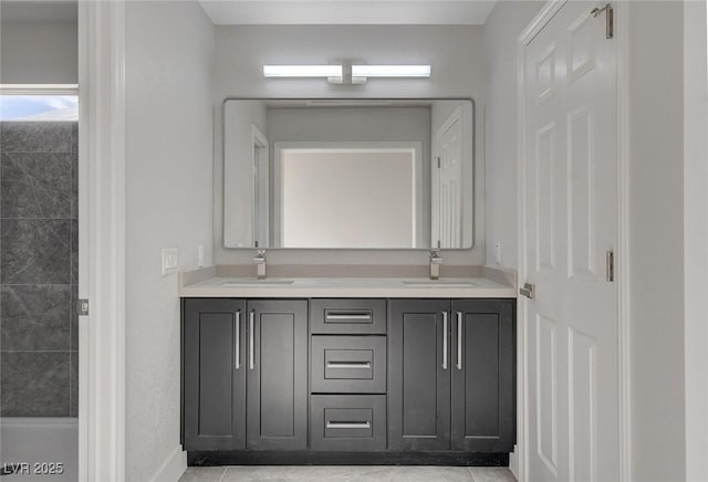 2212 Warm Walnut Dr, Las Vegas, NV 89134 - bathroom with double vanity and baseboards