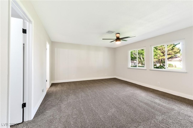 811 Spyglass Ln, Las Vegas, NV 89107 - unfurnished room with a ceiling fan and dark colored carpet