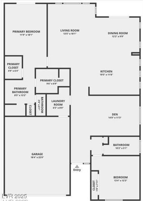 2889 Anteres St, Las Vegas, NV 89117 - view of floor plan / room layout