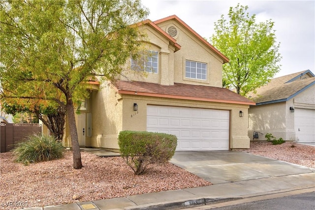 8113 Bay Springs Dr, Las Vegas, NV 89128 - traditional-style house featuring stucco siding, concrete driveway, and a garage