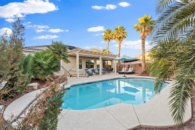 8623 Kennedy Heights Ct, Las Vegas, NV 89131 - outdoor pool with a pergola and a patio