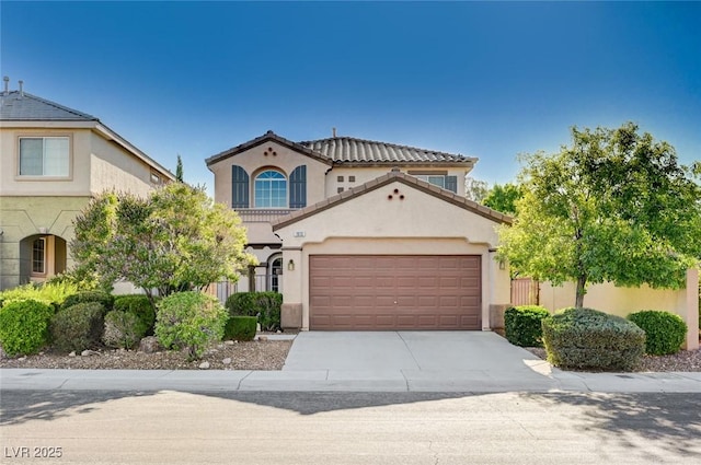 1013 Brinkman St, Las Vegas, NV 89138 - mediterranean / spanish-style house with stucco siding, driveway, and a garage
