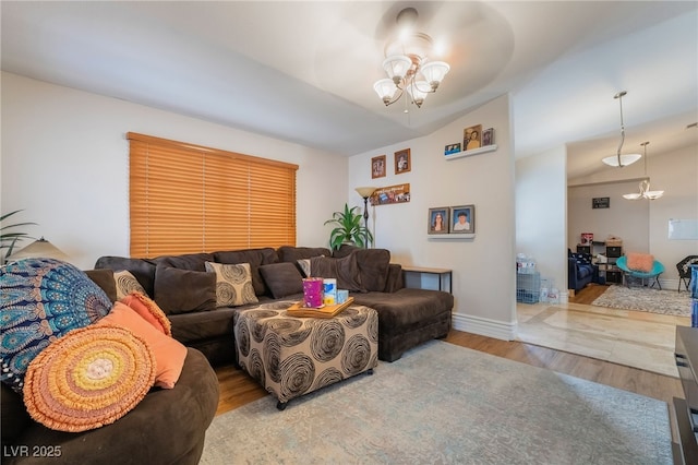 7517 Elk Meadows Ct, Las Vegas, NV 89131 - living area with a chandelier and wood finished floors
