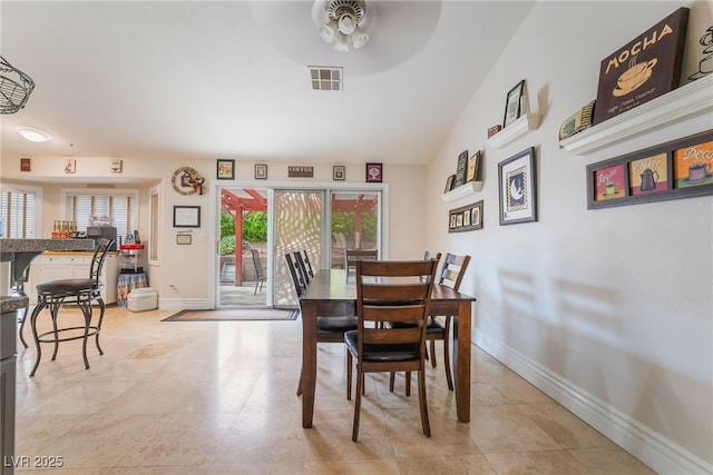 7517 Elk Meadows Ct, Las Vegas, NV 89131 - dining room featuring ceiling fan and light tile patterned floors