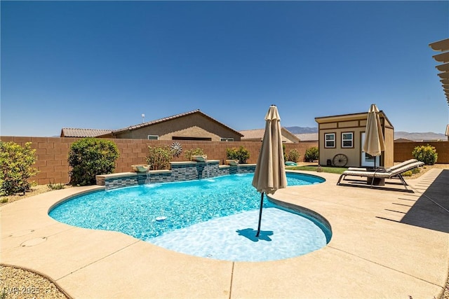 3568 E Malheur Ave, Pahrump, NV 89061 - view of pool with a fenced backyard and a patio area