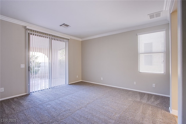8026 Sunset Creek St, Las Vegas, NV 89113 - unfurnished room with ornamental molding, carpet flooring, and plenty of natural light