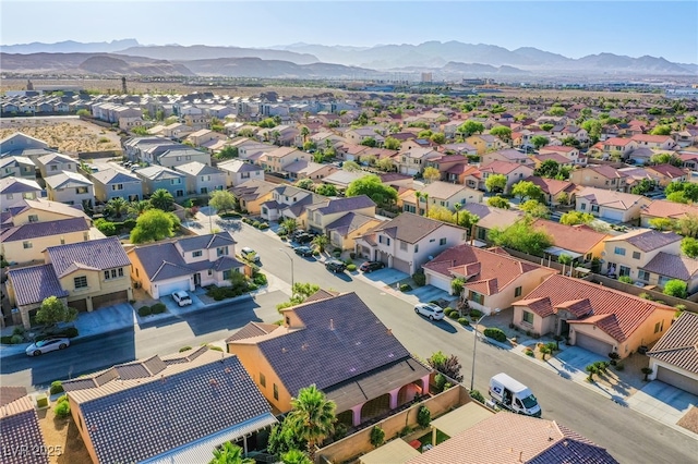 8026 Sunset Creek St, Las Vegas, NV 89113 - aerial perspective of suburban area featuring a mountainous background