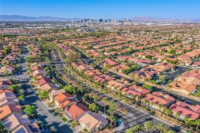 8026 Sunset Creek St, Las Vegas, NV 89113 - aerial view of residential area with mountains