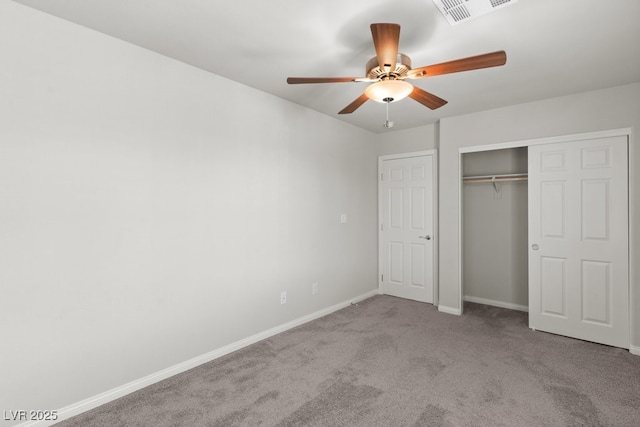 4498 Lantern Point Ave, North Las Vegas, NV 89084 - unfurnished bedroom with carpet floors, a closet, and ceiling fan