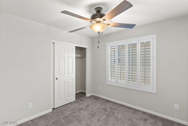 4498 Lantern Point Ave, North Las Vegas, NV 89084 - unfurnished bedroom featuring carpet floors, a closet, and ceiling fan