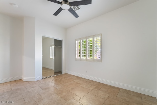4014 Trapani Pl, Las Vegas, NV 89141 - unfurnished bedroom featuring a closet and a ceiling fan