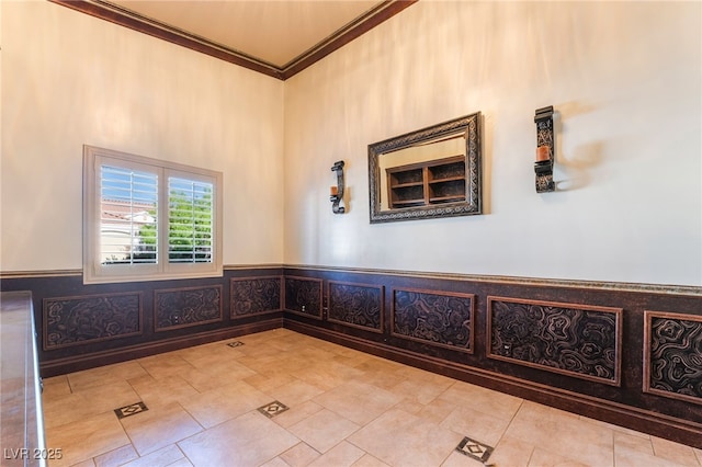 4014 Trapani Pl, Las Vegas, NV 89141 - spare room with ornamental molding and a wainscoted wall