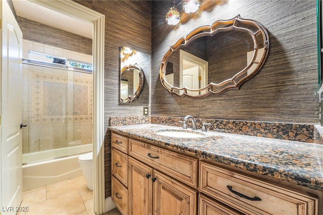 4014 Trapani Pl, Las Vegas, NV 89141 - full bath with vanity, tile patterned flooring, and bathing tub / shower combination