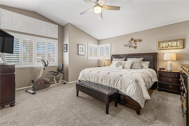 2042 Maple Springs St, Henderson, NV 89002 - bedroom featuring lofted ceiling, carpet, and ceiling fan