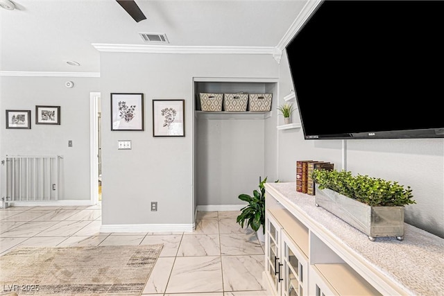 2042 Maple Springs St, Henderson, NV 89002 - interior space featuring ornamental molding and light marble finish floors