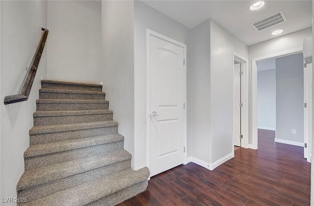 3908 Total Eclipse St, Las Vegas, NV 89129 - stairs with wood finished floors and recessed lighting