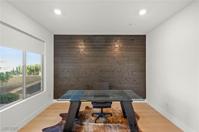 389 Red Feather Peak Ct, Las Vegas, NV 89138 - home office featuring light wood-type flooring and recessed lighting