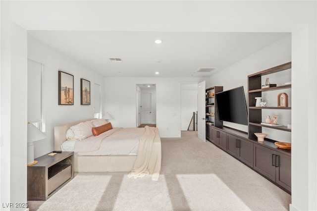389 Red Feather Peak Ct, Las Vegas, NV 89138 - bedroom featuring light carpet and recessed lighting